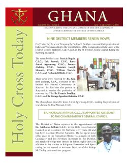 Newsletter 3 - Brothers of holy Cross