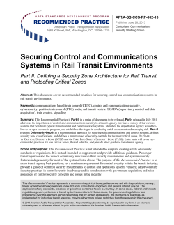 APTA-SS-CCS-RP-002-13 - American Public Transportation