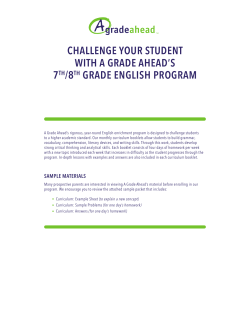 Sample - A Grade Ahead
