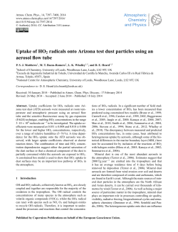 Uptake of HO2 radicals onto Arizona test dust particles using an