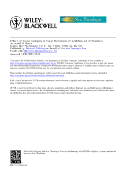 Effects of Hexose Analogues on Fungi: Mechanisms of Inhibition