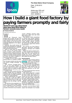 How I build a giant food factory by