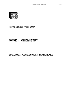 GCSE in CHEMISTRY