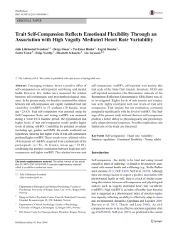 Trait Self-Compassion Reflects Emotional Flexibility Through an