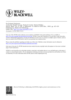 On Protocol Sentences - University of Alberta