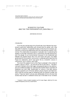 scientific culture and the ten statements of john paul ii