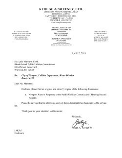 Newport Water - Responses to Record Requests