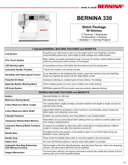 bernina 330 - Sew Generously
