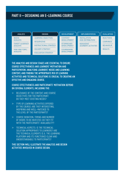 A guide for designing and developing e-learning courses