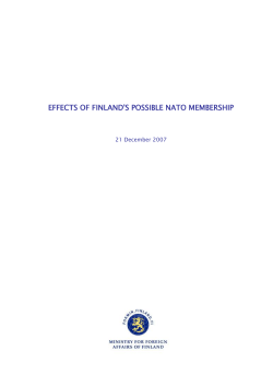 EFFECTS OF FINLAND`S POSSIBLE NATO MEMBERSHIP