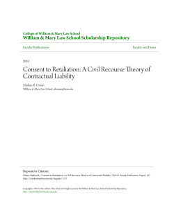 Consent to Retaliation: A Civil Recourse Theory of Contractual Liability