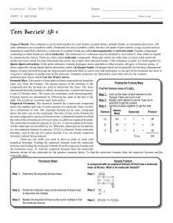 Test 6 Review - Evan`s Chemistry Corner