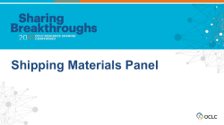 Shipping Materials Panel