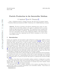 Particle Production in the Interstellar Medium