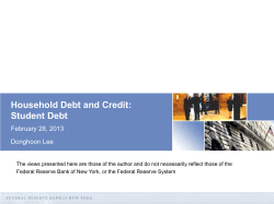 Household Debt and Credit: Student Debt