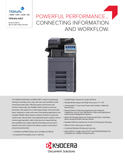 Detailed Specifications - KYOCERA Document Solutions