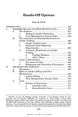 Hands-Off Options - Harvard Law School