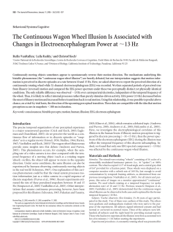 The Continuous Wagon Wheel Illusion Is Associated with Changes