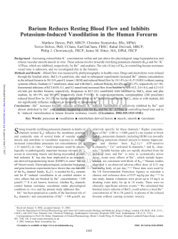 Barium Reduces Resting Blood Flow and Inhibits