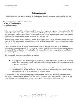 Sample Lesson 1 - Top Score Writing