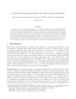 A bottleneck matching problem with edge