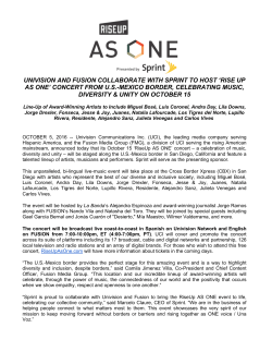 univision and fusion collaborate with sprint to host `rise up as one`