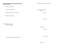 Overview of 2 Samuel &ndash; Dr Dan Wu