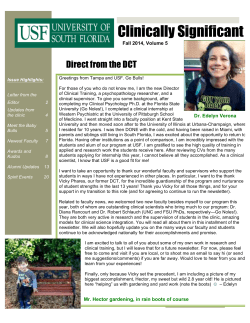 Fall 2014 - Department of Psychology