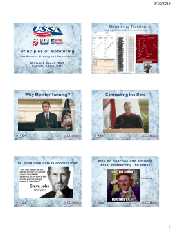 The Principles of Athlete Monitoring