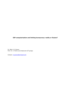 ERP computerisation and limiting bureaucracy: reality or