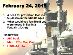 Feudalism - CBSD.org