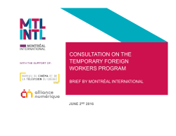 consultation on the temporary foreign workers program