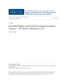Individual Rights under Self-Executing Extradition Treaties&mdash;Dr