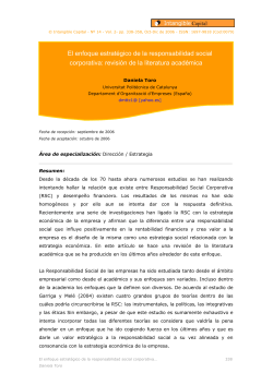 Enfoque estrategico de la responsabilidad social