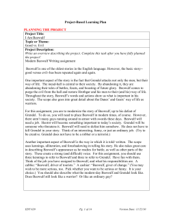 Project-Based Learning Plan PLANNING THE PROJECT Project