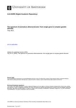 spectrum of LDL receptor gene mutations in the - UvA-DARE