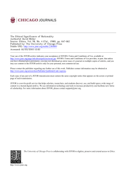 David Miller, "The Ethical Significance of Nationality"