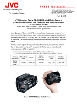 JVC Releases Everio GZ-MC500 Digital Media Camera
