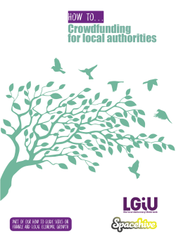 Crowdfunding for local authorities