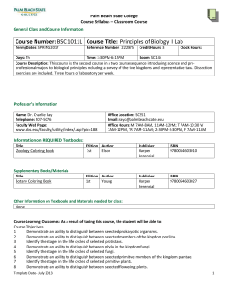 Course Title - Palm Beach State College