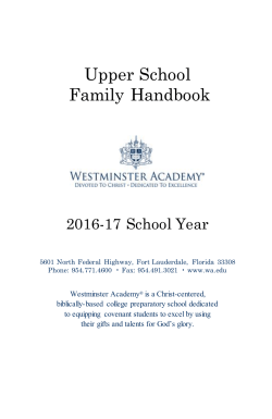 Upper School Family Handbook