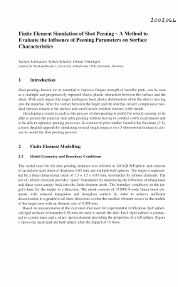 Finite Element Simulation of Shot Peening - A