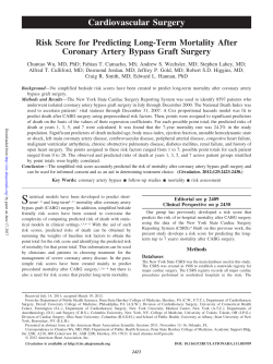 Cardiovascular Surgery Risk Score for Predicting Long