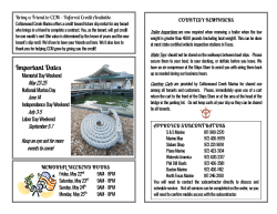 2015 Spring Mailer - Cottonwood Creek Marina