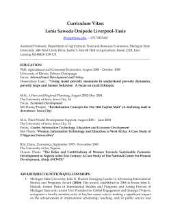 Curriculum Vitae: Lenis Saweda Onipede Liverpool