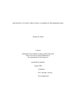 Sentential Cycling: Structural Layering in the Baroque Era
