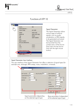 ArtemiS Tool Pack Functions of ATP 10