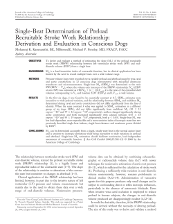 Single-beat determination of preload recruitable stroke work