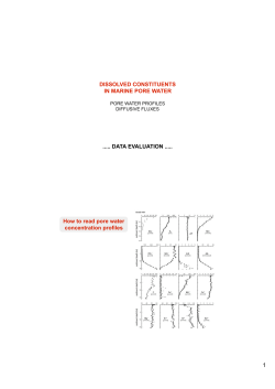 DISSOLVED CONSTITUENTS IN MARINE PORE WATER ..... DATA