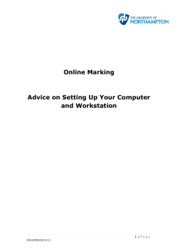 Online Marking Advice on Setting Up Your Computer and